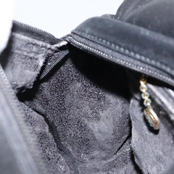 GUCCI Bamboo Hand Bag Leather Black Gold 000 1014 0575 Auth 149974 - Picture 13 of 16